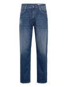 Kyran Trousers Relaxed Red Logo Blue Replay