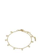 Maja Crystal Multi Drops Bracelet Gold-Plated Gold Pilgrim