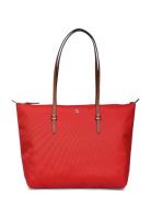Nylon Medium Keaton Tote Bag Red Lauren Ralph Lauren