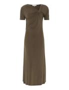 Srella Drape Dress Brown Soft Rebels