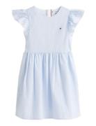 Seersucker Dress Ss Blue Tommy Hilfiger