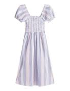 Gingham Smock Ss Midi Dress Patterned Tommy Hilfiger