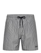 Striped Seersucker Swim Shorts Patterned Lindbergh