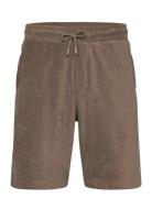 Towel Shorts With Elastic Waist Brown Lindbergh