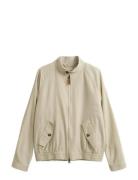 Linen Blend Harrington Jacket Beige GANT