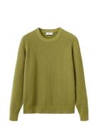 Medium-Knit Microstructure Sweater Green Mango