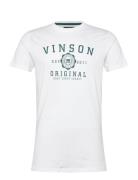 Simon Reg Cot Vin M Tee White VINSON