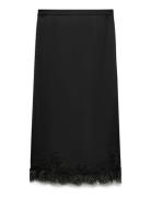 Vmginny Hw Lace Midi Skirt Exp Black Vero Moda