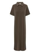 Mwhelle Polo Long Dress Brown My Essential Wardrobe