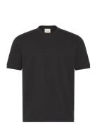 Ss Tonal Stripe Crewnk Tee Black Calvin Klein