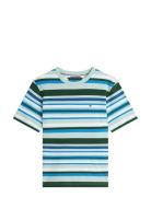 Multi Stripe Crepe Tee Patterned Tommy Hilfiger