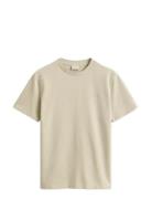 2 T Pique Ss Tshirt Beige GANT