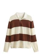 Barstriped Cotton Polo Brown GANT