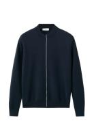 Comfort Stretch Knit Cardigan Navy Mango