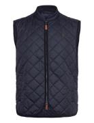 Teddy Quilted Vest Navy Morris