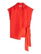 Linen Knot Ns Top Red Tommy Hilfiger