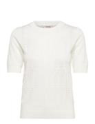 Assie S/S Knit Blouse White A-View