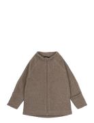 Cotton Fleece Jacket Brown Mikk-line