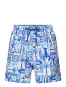 Jpstmaui Vibes Novelty Aop Swim Sh Jnr Blue Jack & J S
