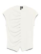 Vmrosa Sl Button Detail Top Jrs Exp Sb4 White Vero Moda