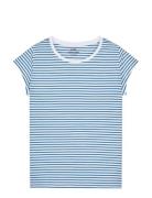 Fine Jersey Stripe Teasy Tee Fav Blue Mads Nørgaard