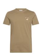 Embroidery Tee S/S Khaki Lindbergh