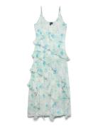 Vmsmilla Sl Long Frill Dress Wvn Noos White Vero Moda