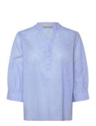Pd-Mabel Dobby Dot Shirt Blue Pieszak