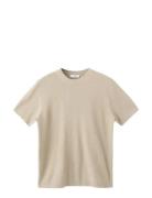 Cotton Fine-Knit T-Shirt Beige Mango