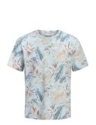 Jjhonolulu Aop Tee Ss Crew Neck Blue Jack & J S