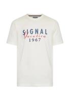Finnsi Front Print Tee + Cream SIGNAL