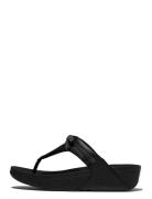 Lulu Glitz-Bow Leather Toe-Post Sandals Black FitFlop