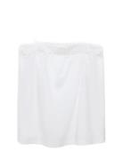 Cotton Top With Lace Straps White Mango