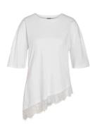 Nmeasy Lace Detail S/S T-Shirt /Tnt White NOISY MAY