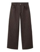 Wide Leg Jeans With Rhinest S Brown Mango