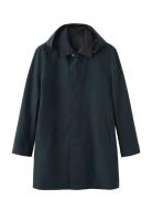 Water-Repellent Parka With Removable Hood Navy Mango