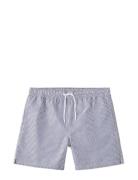 Seersucker Swimming Trunks Navy Mango