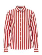 Linnéa Bold Streaks Shirt Red Newhouse