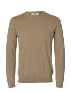 Slmberg Crew Neck Noos Beige Selected