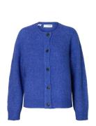 Slwlulu Ls Knit Short Cardigan Noos Blue Selected