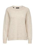 Slflulu Ls Knit O-Neck B Noos Pink Selected