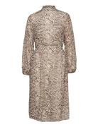 Slfmingi Ls Midi Dress Ex Beige Selected