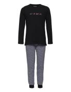 Girls Pyjama Long Black Schiesser