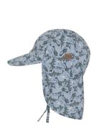 Cap W/Neck & Tie W/Print Blue Melton
