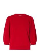 Slwtenny 3/4 Sweat Top Noos Red Selected