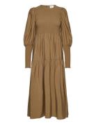 Morianagz Solid Long Dress Khaki Gestuz