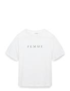 Slwvilja Ss Printed Tee W Noos White Selected