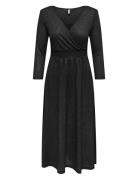 Onlnew Pella L/S Foil Wrap Dress Jrs Black ONLY