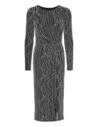 Vmkanz Sibe Ls Calf Dress Jrs Black Vero Moda