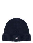 Unisex. Shield Wool Beanie Navy GANT